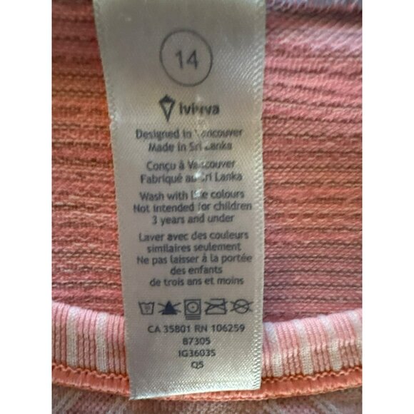 Ivivva (Girls Lululemon) Run Swiftly Fly Tech Short-Sleeve Performance Top Size - Picture 3 of 7